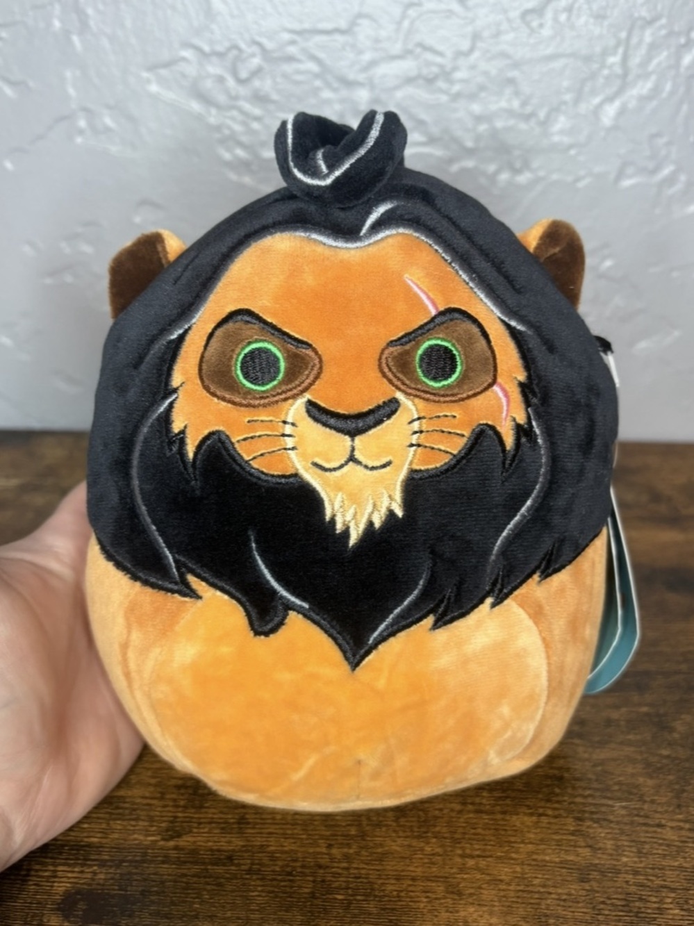 Disney Original Squishmallows Scar Plush Orange Black NWT